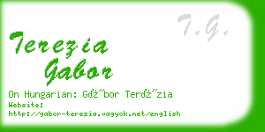 terezia gabor business card